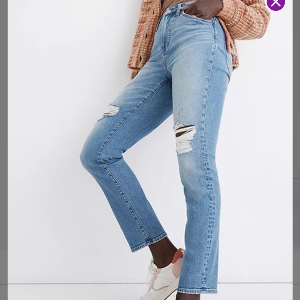 Madewell Blue Denman Wash Curvy Vintage Jean